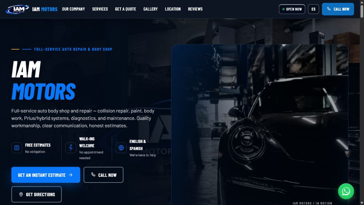 IAM Motors Services LLC website